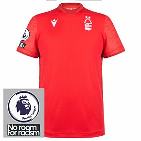 22-23 Nottingham Forest Authentic Matchday Home Shirt (No Sponsor) + Premier League + No Room For Racism Patches