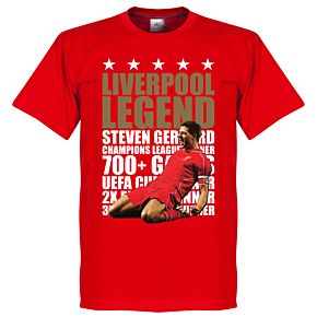 Steven Gerrard Legend Tee - Red/Gold
