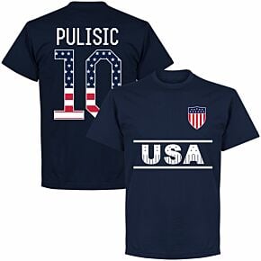 USA Team Pulisic 10 (Independence Day) T-shirt - Navy