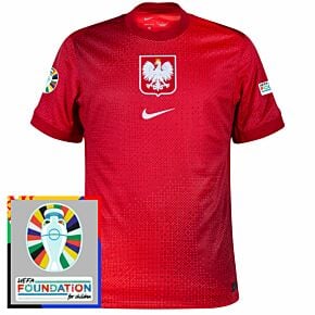 24-25 Poland Away Shirt incl. Euro 2024 & Foundation Tournament Patches