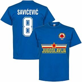 Yugoslavia Savicevic Team Tee - Royal