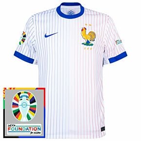 24-25 France Away Shirt incl. Euro 2024 & Foundation Tournament Patches
