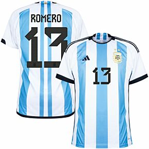 22-23 Argentina Home Shirt + Romero 13 (Official Printing)
