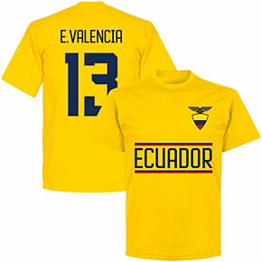 Ecuador E.Valencia 13 Team T-shirt - Yellow