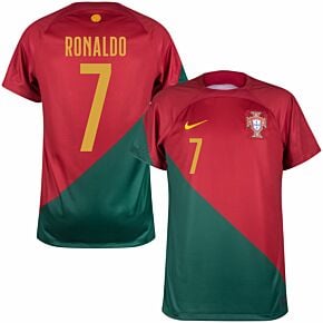 22-23 Portugal Home Shirt + Ronaldo 7 (Fan Style Printing)