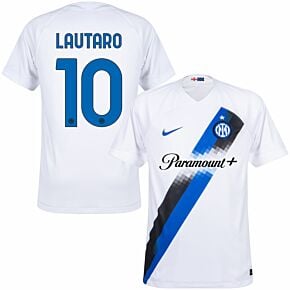 23-24 Inter Milan Away Shirt + Lautaro 10 (Official Printing)
