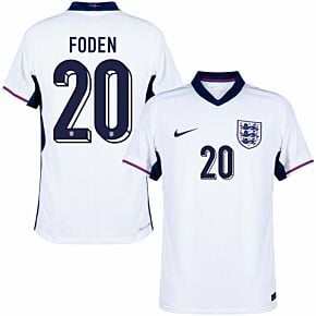 24-25 England Dri-Fit ADV Match Home Shirt + Foden 20 Official Printing)