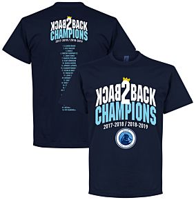 City Back to Back Champions Squad Tee - Navy