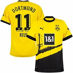 23-24 Borussia Dortmund Home Shirt + Reus 11 (Official Printing)