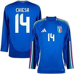 24-25 Italy Home L/S Shirt + Chiesa 14 (Official Printing)
