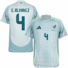 24-25 Mexico Away Authentic Shirt + E.Álvarez 4 (Official Printing)
