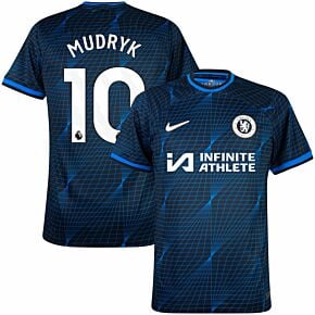 23-24 Chelsea Away Shirt (incl. Sponsor) + Mudryk 10 (Premier League)