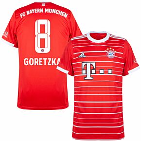 22-23 Bayern Munich Home Shirt + Goretzka 8 (Official Printing)