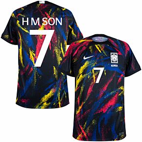 22-23 South Korea Away Shirt + H M Son 7 (Official Printing)