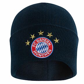 Bayern Munich Logo Knitted Hat - Navy