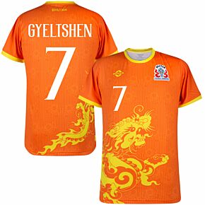 22-23 Bhutan Home Shirt + Gyeltshen 7 (Fan Style Printing)