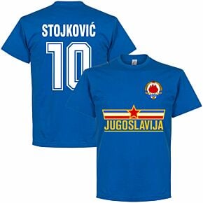 Yugoslavia Stojkovic Team Tee - Royal