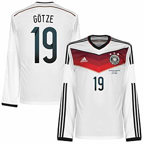 adidas Germany Home L/S Shirt Götze 19 + 2014 Final Transfer 2014-2015