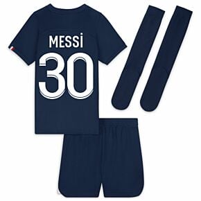 22-23 PSG Home Mini Kit + Messi 30 (Fan Style)