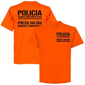 Ronaldinho Prison T-shirt - Orange