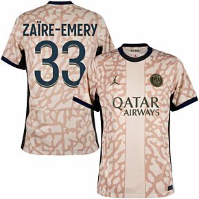 23-24 PSG 4th Shirt + Zaïre-Emery 33 (Ligue 1)