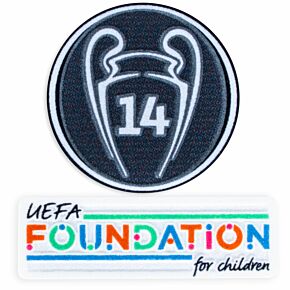 21-22 UCL Starball 14 Times Winner + UEFA Foundation Patch Set