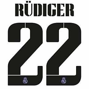 Rüdiger 22 (Official Cup Printing) - 22-23 Real Madrid Home