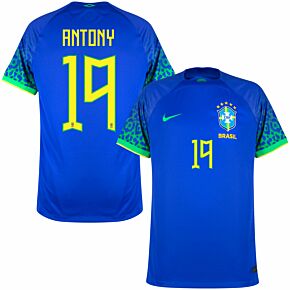 22-23 Brazil Away Shirt + Antony 19 (Official Printing)