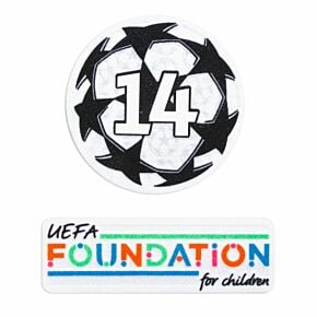 22-23 UCL Starball 14 Times Winner + UEFA Foundation Patch Set