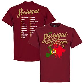 Portugal Campeóes Da Europa 2016 Road To Victory Tee - Deep Red
