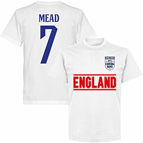 England Team Mead 7 T-shirt - White
