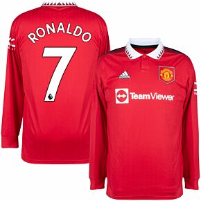 22-23 Man Utd Home L/S Shirt + Ronaldo 7 (Premier League)
