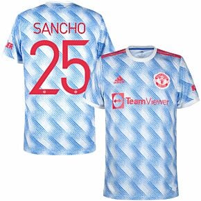 21-22 Man Utd Away Shirt + Sancho 25 (Cup Printing)