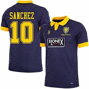 94-95 Wimbledon FC Retro Shirt + Sanchez 10 (Retro Flock Printing)