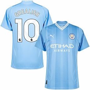 23-24 Man City Home Shirt + Grealish 10 (Premier League)