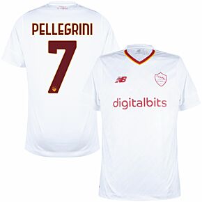 22-23 AS Roma Away Shirt + Pellegrini 7 (Official Printing)