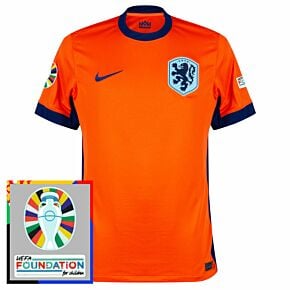24-25 Holland Home Shirt incl. Euro 2024 & Foundation Tournament Patches
