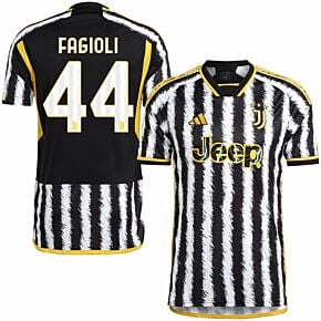 23-24 Juventus Home + Fagioli 44 (Official Printing)