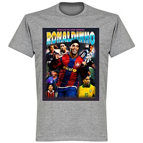 Ronaldinho Old-Skool HeroT-Shirt - Grey