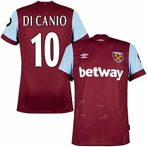 23-24 West Ham Home Shirt + Di Canio 10 (Legend Printing)