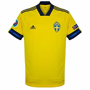 20-21 Sweden Home Shirt + Euro 2020 & Respect Patches