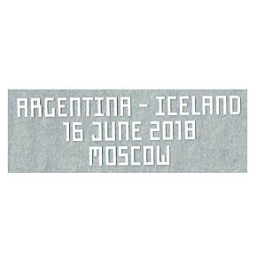 Argentina - Iceland FIFA World Cup 2018 Matchday Transfer 16 June 2018