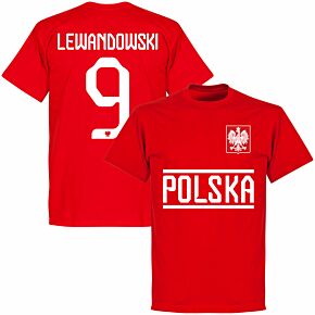 Poland Team Lewandowski 9 T-shirt - Red