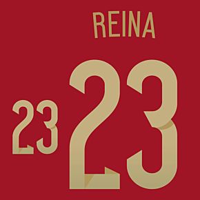 Reina 23 - Spain Home Official Name & Number 2014 / 2015