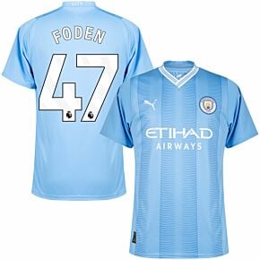 23-24 Man City Home Shirt + Foden 47 (Premier League)