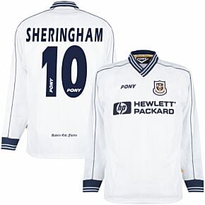 96-97 Tottenham Home L/S Retro Shirt + Sheringham 10 (Retro Printing)