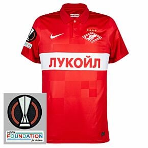 21-22 Spartak Moscow Home Shirt + Europa League Patches