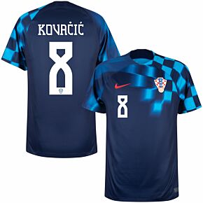 22-23 Croatia Away Shirt + Kovačić 8 (Official Printing)