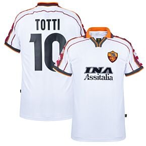 COPA AS Roma Away Retro Shirt 1998-1999 + Totti 10