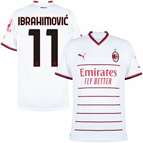 22-23 AC Milan Away Shirt + Ibrahimović 11 (Official Printing)
